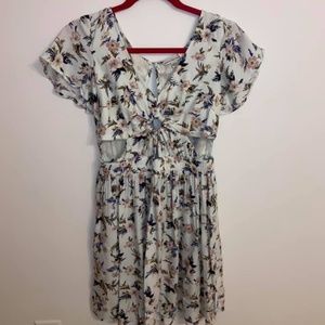 Floral American Eagle dress with cutouts